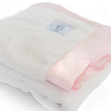 Luxury Receiving Blanket || Pink Border