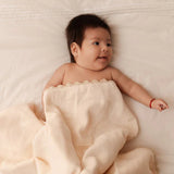 Crochet Trim Swaddle || Cloud