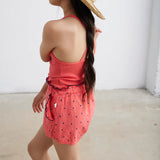 Polka-Dot Muslin Top || Pink Ruby
