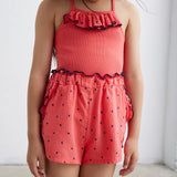 Polka-Dot Muslin Top || Pink Ruby