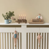 Fabric Bird Ornament || Blue Branches