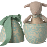 Small Easter Egg with Micro Lamb || Dusty Mint