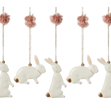 Metal Ornament Set || Easter Bunny