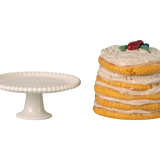 Party Cake & Cake Stand || Off White