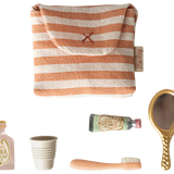 Mouse Toothbrush Set in Bag || Coral Stripe