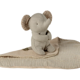 Mini Elephant with Blanket || Iron Grey