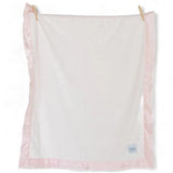 Luxury Receiving Blanket || Pink Border