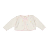 Embroidered Bolero || Pink & Natural