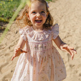 Smock Flutter Dress || Dancing Tulips