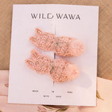 Crochet Clip Set || Pink Bunny