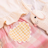 Heart Pocket Pant Set || Pink Gingham