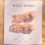 Crochet Clip Set || Pink Bunny