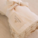 Crochet Trim Swaddle || Cloud