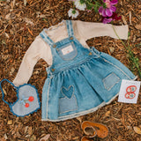Patchwork Overalls Dress || Denim