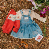 Patchwork Overalls Dress || Denim