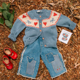 Patchwork Heart Pants || Denim