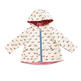 Girls Rafa Reversible Raincoat || Rainy Day Dachshunds