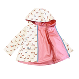 Girls Rafa Reversible Raincoat || Rainy Day Dachshunds
