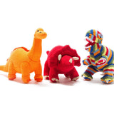 Knitted Diplodocus Rattle || Orange