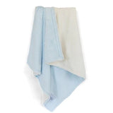 Luxury Duo Borderless Blanket || Blue & Ivory