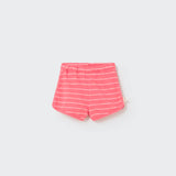 Organic Striped Baby Shorts || Confetti Pink