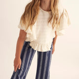 Embellished Jacquard T-Shirt || Ivory