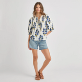 Women's Indira Top || Navy Buttercup Floral
