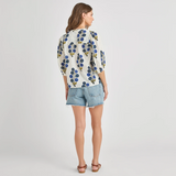 Women's Indira Top || Navy Buttercup Floral