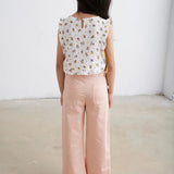 Twill Flared Pants || Pink