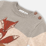 Knitted Sweater & Pant Set || Sage Green & Brown Sugar Stripe
