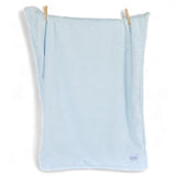 Luxury Duo Borderless Blanket || Blue & Ivory