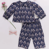Baby Girls Dawson 2 Piece Set || Navy Strawflower