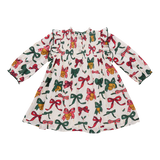 Girls Jaipur Dress || Christmas Bows & Bells