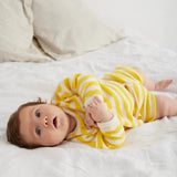 Organic Baby Sweatshirt || Navy Toweling Stripes