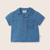 Gale Denim Baby Shirt || Blue