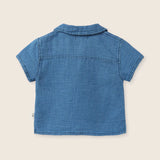 Gale Denim Baby Shirt || Blue