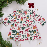 Girls Jaipur Dress || Christmas Bows & Bells