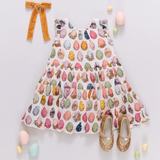 Girls Eloise Ruffle Dress || Multi Eggs