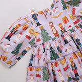 Girls Peachy Dress || Lavender Nutcracker