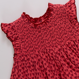 Girls Stevie Dress || Red Mini Hearts