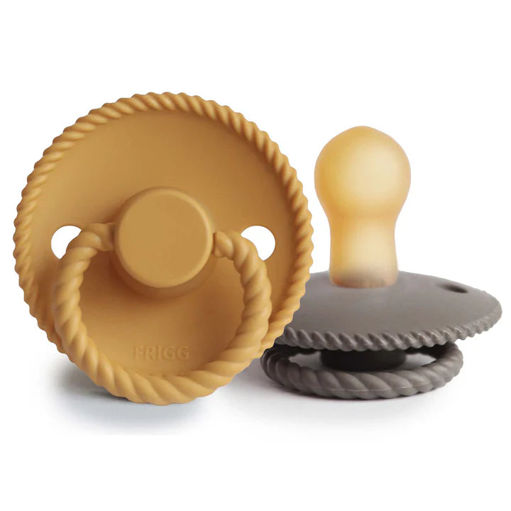 Frigg Rope Natural Rubber Pacifier 2-Pack
