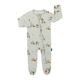 Footed Zipper Sleeper || Giraffes