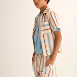 Iro Striped Cotton Shirt || Ivory