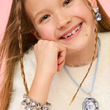 Super Locket Necklace || Light Blue