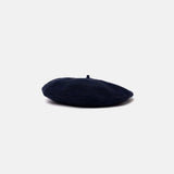 Flecked Tricot Beret || Navy