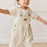 Cecil Overall with Fine Vertical Stripe || Sandy Brown Cloud