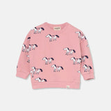 Soft Fleece Baby Sweatshirt || Pink, Horses