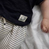 Organic Slub Stripe Baby Pants || Oil