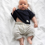 Organic Slub Stripe Baby Pants || Oil