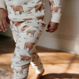 Kids Organic PJ Set || Highland Cow